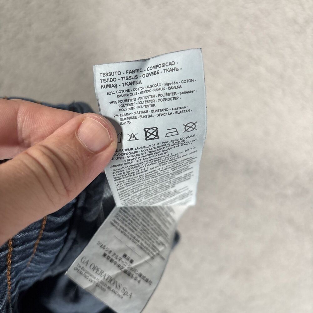 Armani Exchange Cropped‎ Ankle Cargo Jogger Blue Jeans Men’s Size 30 Fit 30x24 - Picture 16 of 16